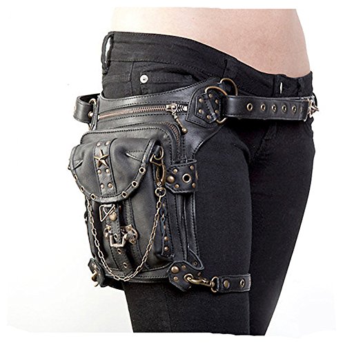 XY Fancy Steampunk Bag Steam Punk Retro Rock Gothic Goth Shoulder Waist Bags Packs Victorian Style for Women Men + Leg Thigh Holster Bag steampunk buy now online