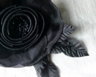 SALE Raven Black Silk Millinery Camellia for Hats, Corsages, Wrists, Bouguets MF100 by MaryNotMartha steampunk buy now online