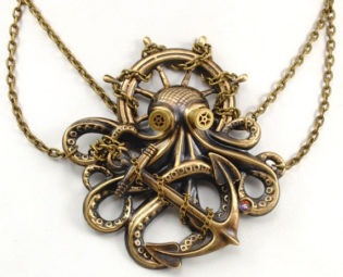 Nautical Necklace Steampunk Necklace Octopus Necklace Kraken Cthulhu Steampunk Goggles Steampunk Jewelry By Victorian Curiosities by VictorianCuriosities steampunk buy now online