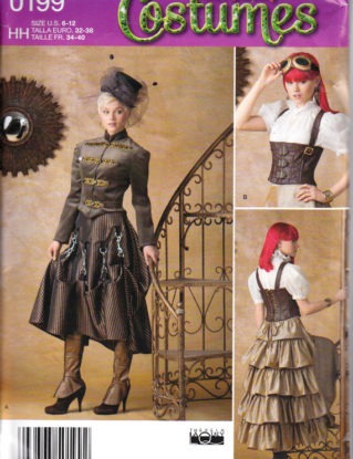 Simplicity 1558 Misses Steampunk Victorian Costume Jacket Skirt Spat Corset Sewing Pattern Sizes 6-12 NEW UNCUT by patternsandcrafts steampunk buy now online