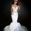Size medium Ivory ribbon and rose mermaid style tulle prom dress Ready to Ship by Glamtastik steampunk buy now online