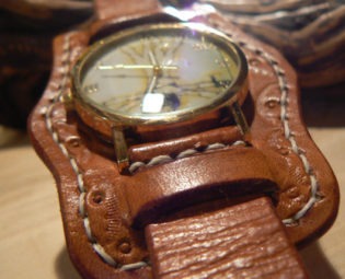 Mens watch, leather strap, Brown Leather watch , mens wrist watch by GORIANI steampunk buy now online