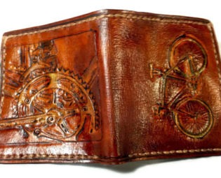 Bike Wallet - Leather - Bicycle Wallet - Bicycle Gift - Cycling - Sport Gift - Steampunk Gift. Holds 12 Credit Cards, 2 Bill Slots by WorldofLeathercraft steampunk buy now online