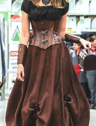 Steampunk long skirt custom made by SteampunkAndFantasy steampunk buy now online