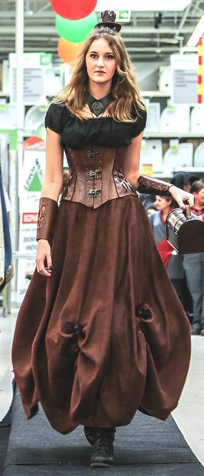 Steampunk long skirt custom made by SteampunkAndFantasy steampunk buy now online