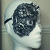 Silver Eye and Metalwork Half Mask by HysteriaMachine steampunk buy now online