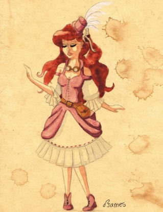 Steampunk Ariel ORIGINALS by SerenityJamesArt steampunk buy now online