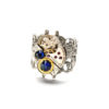 SEPTEMBER Steampunk Ring, SAPPHIRE Steampunk Jewelry, Vintage Watch Ring, Sapphire Blue Silver Ring Steam Punk Jewelry Victorian Curiosities by VictorianCuriosities steampunk buy now online