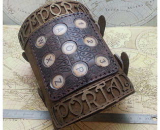 Steampunk Distressed leather Time travelling Arm Bracer Cuff - limited edition by Harlotsandangels steampunk buy now online