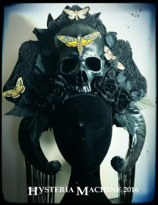 Large Midnight Garden of Death Skull Headdress by HysteriaMachine steampunk buy now online