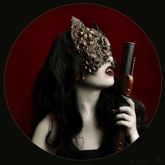 Blind Cat Mask by HysteriaMachine steampunk buy now online
