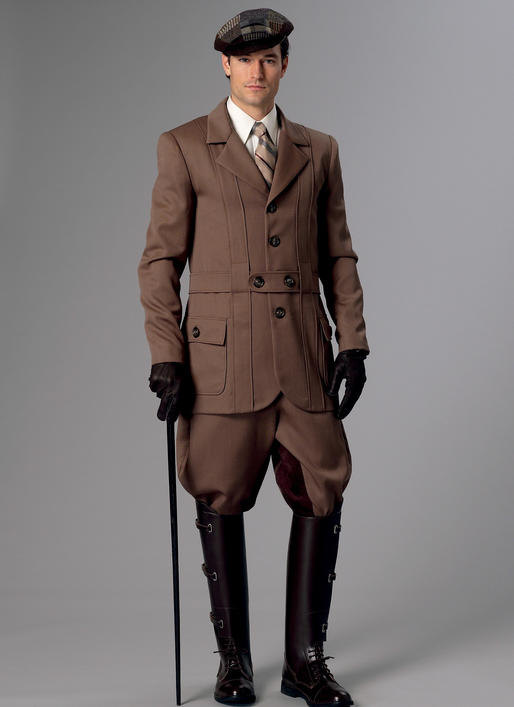 Butterick B6340 Sewing Patterns Men's Victorian Georgian Banded Jacket, Breeches & Jodhpurs Pants Costume Size 46-56 by dreamy1 steampunk buy now online