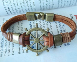 Personalized Bracelet ,Brown Bracelet ~ Leather Bracelet,Men's Bracelet,Gift For Him by beautifulhandmade09 steampunk buy now online