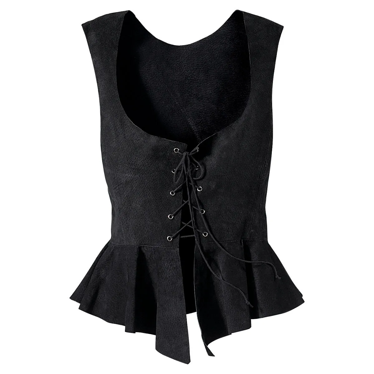Black Suede Weskit steampunk buy now online