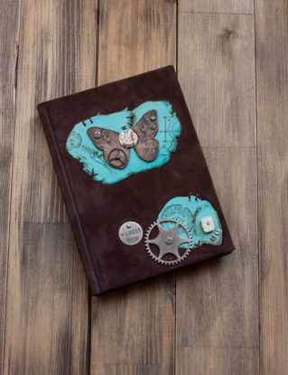 Steampunk leather journal Butterfly leather journal Steampunk notebook Butterfly book Handmade leather journal Blank book by MananaBooks steampunk buy now online