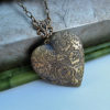 Antique Bronze Heart Photo Locket - Floral Tapestry Design - Timeless Keepsake Jewelry by Art Inspired Gifts by ArtInspiredGifts steampunk buy now online