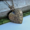 Antique Bronze Heart Photo Locket - Floral Tapestry Design - Timeless Keepsake Jewelry by Art Inspired Gifts by ArtInspiredGifts steampunk buy now online