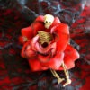 Day of the Dead, Sugar Skull Rose, Halloween Hair Clip Accessory, Dia de los Muertos, Skeleton Costume by SugarySkullsBoutique steampunk buy now online