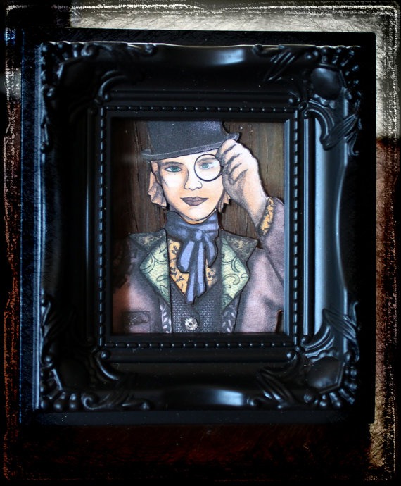 Mitchell O'Connor Paper Doll - Framed Fine Art by DellaMorteSteampunk steampunk buy now online