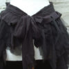 Upcycled Black Bustle Skirt Woman's Clothing Dark Mori Girl Gothic Tattered Lace Tribal Cotton Lace Layers Ruffles Gothic by BabaYagaFashion steampunk buy now online