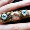 Steampunk Armour - Eye Knuckle Ring - Bronze Adjustable by ArmaMedusa steampunk buy now online