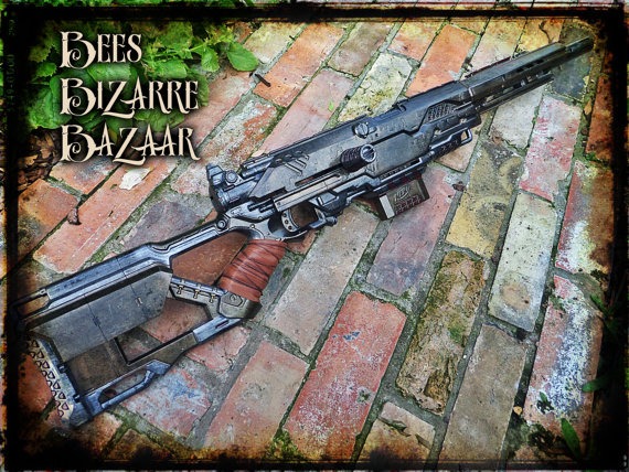 Steampunk Nerf Gun -Sniper Hunting Rifle - Cosplay - Longstrike by BeesBizarreBazaar steampunk buy now online