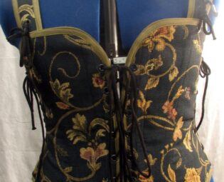 Odd Bodkin Sweetheart Goddess Bodice in Blue Tapestry Floral - Made to Order - blutap17 by OddBodkinShop steampunk buy now online