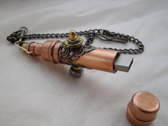 Steampunk Usb stick, memory stick, Flash drive, data storage. USB 3 32 GB by DrAeonFlashSteampunk steampunk buy now online