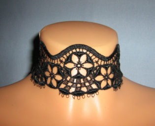 Gothic Lace Choker/+ BAG/Black Necklace/Collar/Burlesque/Goth/Vampire/Costume/Vintage/Retro/Vamp/Sexy Jewelry for Women/Burlesque/Steampunk by VeryVeryIE steampunk buy now online
