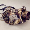 Steampunk Metallic Unisex Mens masquerade ball mask with Goggle Warrior Military Prom Party by Crafty4Party steampunk buy now online