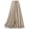 Button Front Maxi Skirt steampunk buy now online