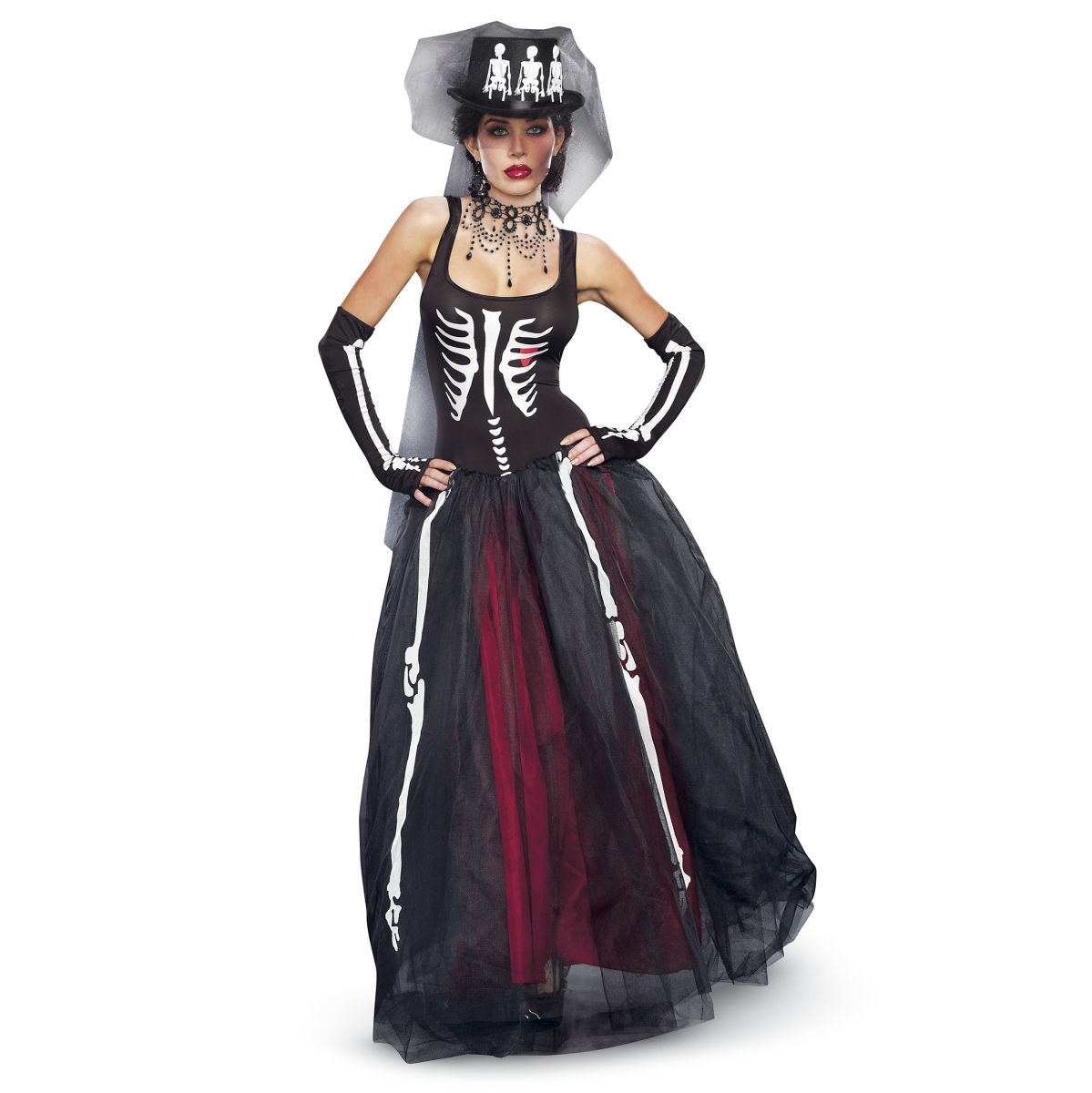 Ms. Bones Dress and Gloves Costume Ensemble steampunk buy now online