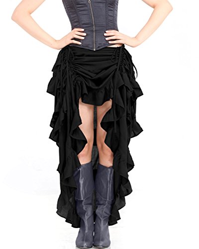 ThePirateDressing Steampunk Victorian Gothic Punk Vampire Show Girl Skirt C1367 [Black] [X-Large] steampunk buy now online