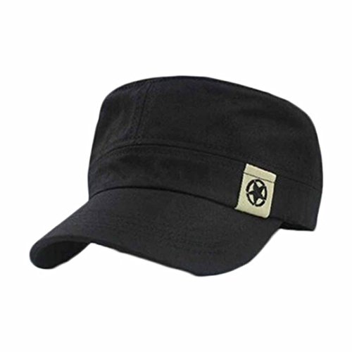 LHWY Fashion Unisex Flat Roof Military Hat Cadet Patrol Bush Hat Baseball Field Cap (B) steampunk buy now online