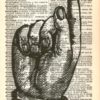 POINTING HAND - The Only Way is Up - Steampunk Art Print - Vintage Dictionary Art Print - Wall Hanging - Upcycled Page - Mixed Media Originall - Wall Art 41A steampunk buy now online