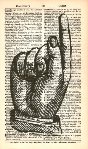 POINTING HAND - The Only Way is Up - Steampunk Art Print - Vintage Dictionary Art Print - Wall Hanging - Upcycled Page - Mixed Media Originall - Wall Art 41A steampunk buy now online