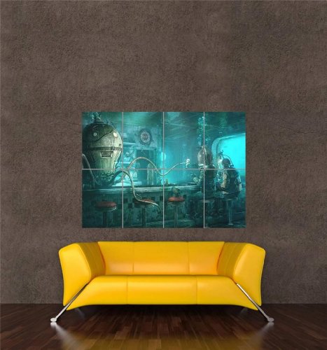 UNDERWATER BAR OCTOPUS STEAMPUNK NEW GIANT WALL ART PRINT PICTURE POSTER OZ980 steampunk buy now online