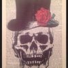 SKULL SKELETON STEAMPUNK WALL ART VINTAGE DICTIONARY PAGE PRINT PICTURE ROSE steampunk buy now online