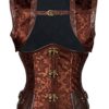 Kiwi-Rata Retro Gothic Steel Boned Brocade Vintage Steampunk Bustiers Corsets Set S-2XL steampunk buy now online