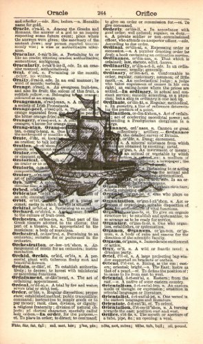 STEAMPUNK SHIP Art Print - Boat Art Print - Vintage Dictionary Art Print - Illustration - Wall Hanging - Book Print - Home Décor - Wall Art - Housewares - Mixed Media Original 53A steampunk buy now online