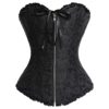 Kiwi-Rata Sexy Lady Vintage Lace Up Boned Zip Overbust Corset Bustier Top Plus Size steampunk buy now online