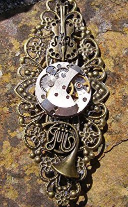 Music Power Steampunk Watch Movement Brooch Pin Badge Handmade Arts and Craft, steampunk buy now online