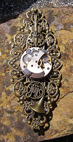 Music Power Steampunk Watch Movement Brooch Pin Badge Handmade Arts and Craft, steampunk buy now online