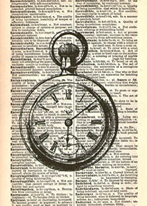 POCKET WATCH ART PRINT - VINTAGE ART PRINT - STEAMPUNK Art Print - Illustration - Vintage Dictionary Art Print - Wall Hanging - Home Décor - Housewares - Book Print - WALL ART - 36A steampunk buy now online