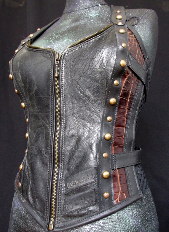 Viking Warrior Steampunk Leather Top by NiKiNGA steampunk buy now online