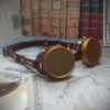 Steampunk Goggles Brass & Brown Leather - The Commodore , Dieselpunk, Adventurer, Time Traveller, Explorer, Airship, Kraken, Burning Man by Discombobulous steampunk buy now online