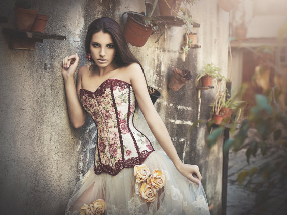 Corset Victorian Style BAMBOLA by Encorsetate steampunk buy now online
