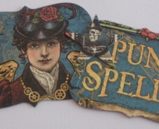 STEAMPUNK SPELLS -- Chipboard Letters -- 1.5" Alphabet Die Cuts with Ornate Notes & Star by GlitterDustDesigns steampunk buy now online