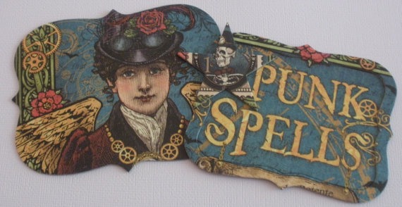STEAMPUNK SPELLS -- Chipboard Letters -- 1.5" Alphabet Die Cuts with Ornate Notes & Star by GlitterDustDesigns steampunk buy now online