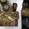 Steampunk leather phone belt purse case by FantasyLeatherCraft steampunk buy now online